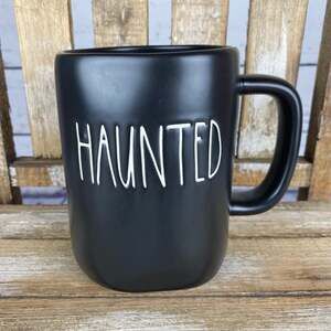 Rae Dunn Black Haunted Halloween Mug